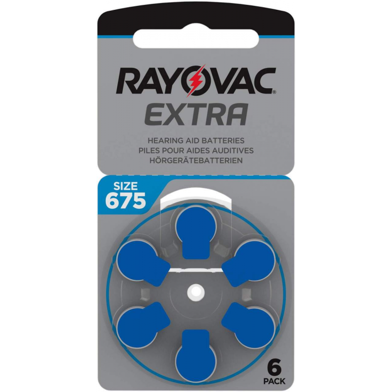 Rayovac Extra Hörgerätebatterie 675 Blau