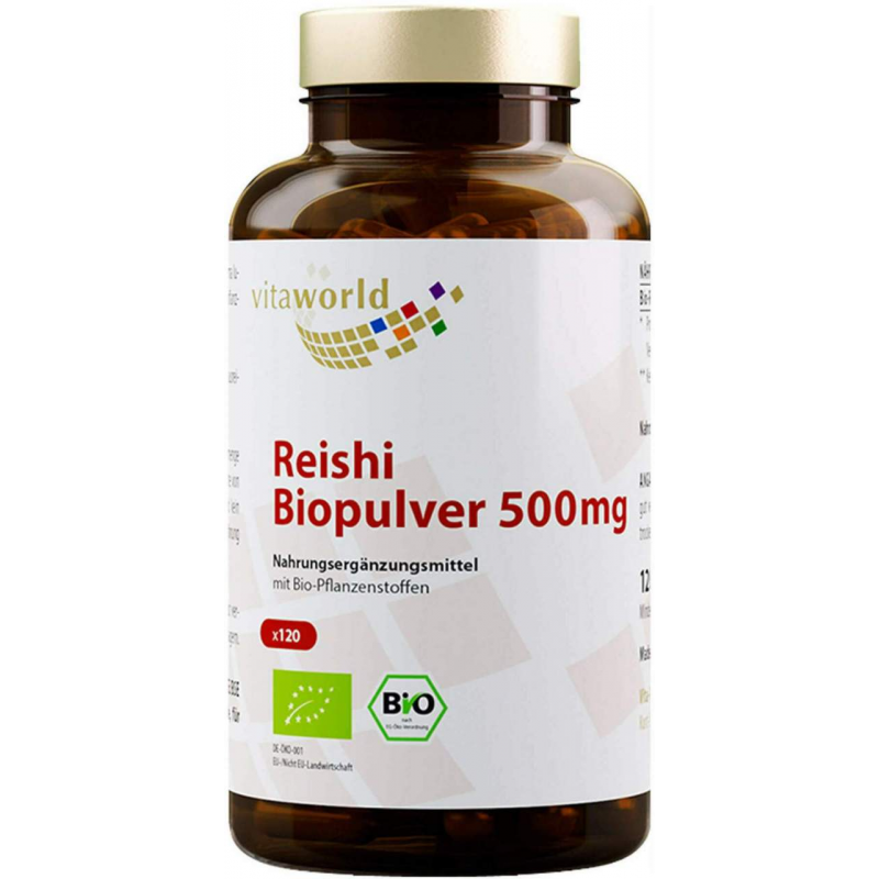 Reishi Biopulver 500 mg 120 Kapseln