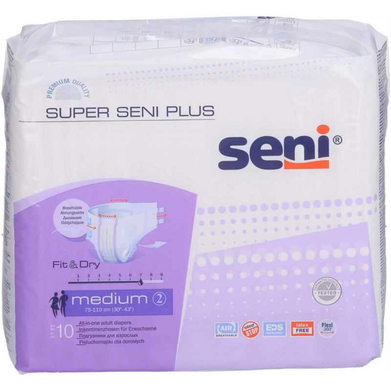Super Seni Gr.2 Medium Plus Windeln Nacht Für Erwachsene 10 Stück