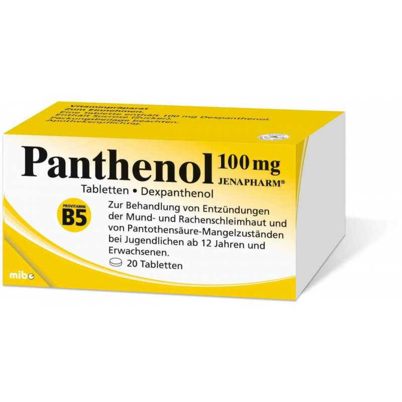 Panthenol 100 mg Jenapharm 20 Tabletten