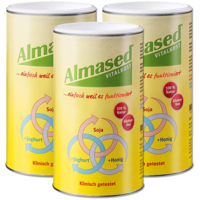 Sparset Almased Vital - Pflanzen - Eiweißkost 3 x 500 g Pulver