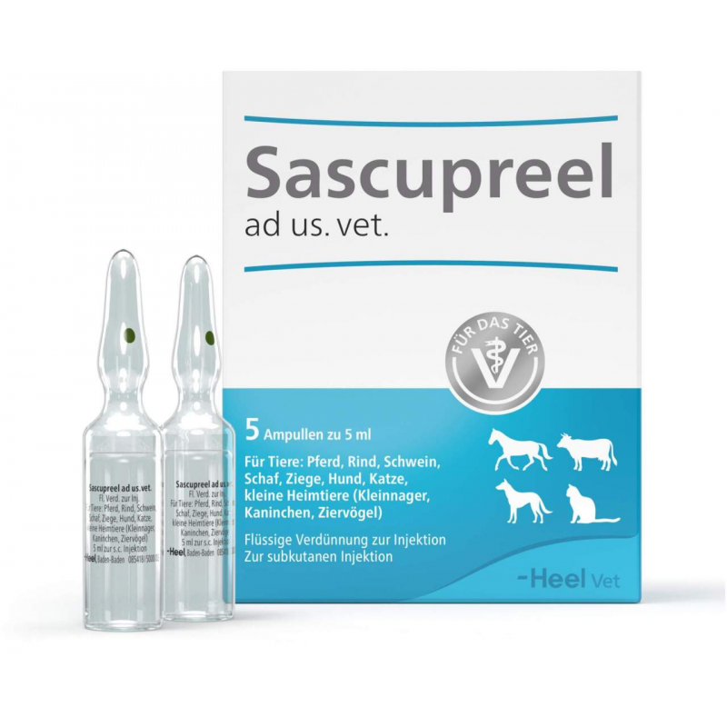 Sascupreel ad us.vet. 5 x 5 ml Ampullen