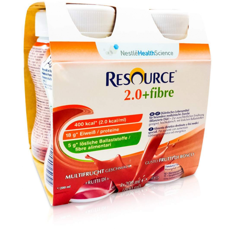 Resource 2.0 Fibre Multifrucht 4 X 200 ml Flüssigkeit