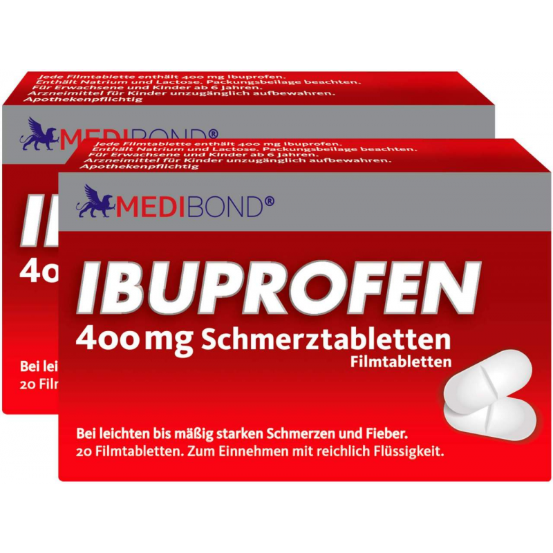 Ibuprofen Medibond 400 mg Schmerztabletten 2 x 20 Stück