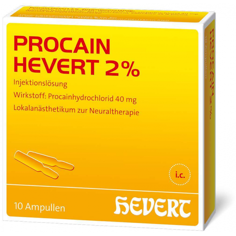 Procain Hevert 2% Injektionslösung 10 Ampullen