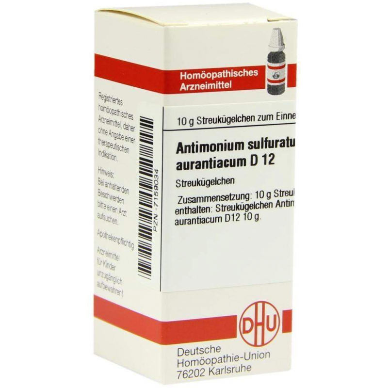 Dhu Antimonium Sulfuricum Aurantiacum D12 Globuli