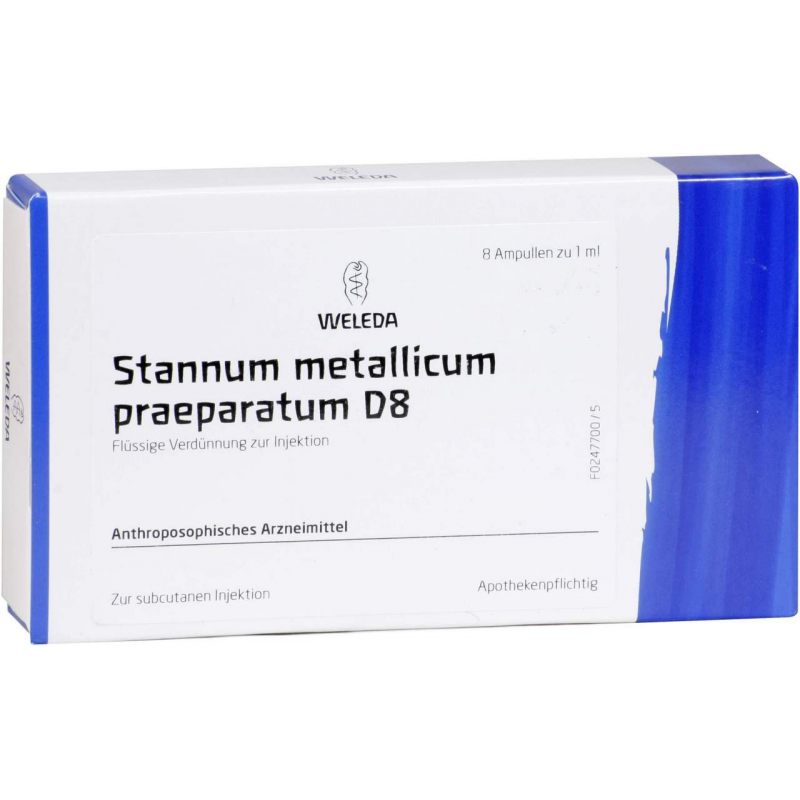 Weleda Stannum Metallicum Praeparatum D8 8 X 1 ml Ampullen