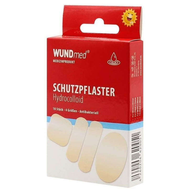 Schutzpflaster Hydrocolloid 4 Größen 10 Pflaster