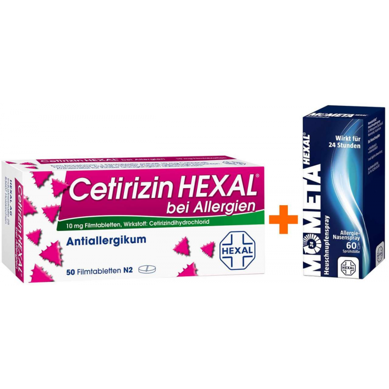 Sparset Allergie Cetirizin Hexal 50 Filmtabletten und Mometahexal Spray