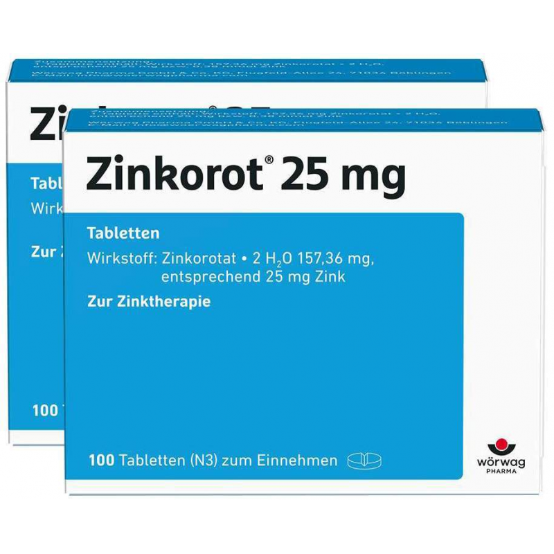 Zinkorot 25 mg 2 x 100 Tabletten