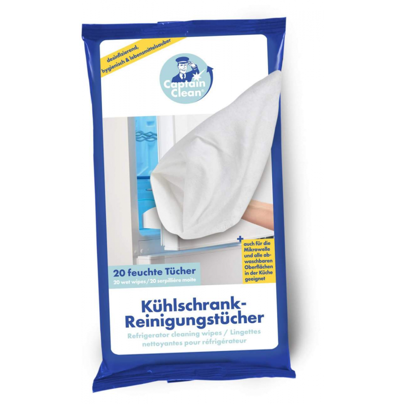 Captain Clean Kühlschrank-Reinigungstücher 20er Set