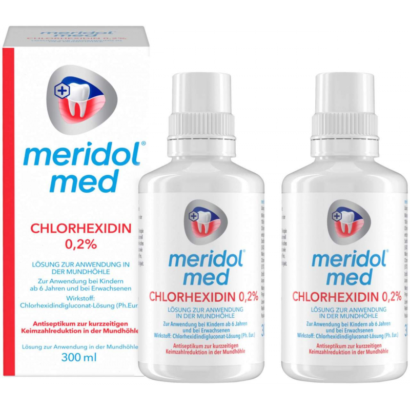 Meridol med Chlorhexidin 0,2% Lösung 2 x 300 ml