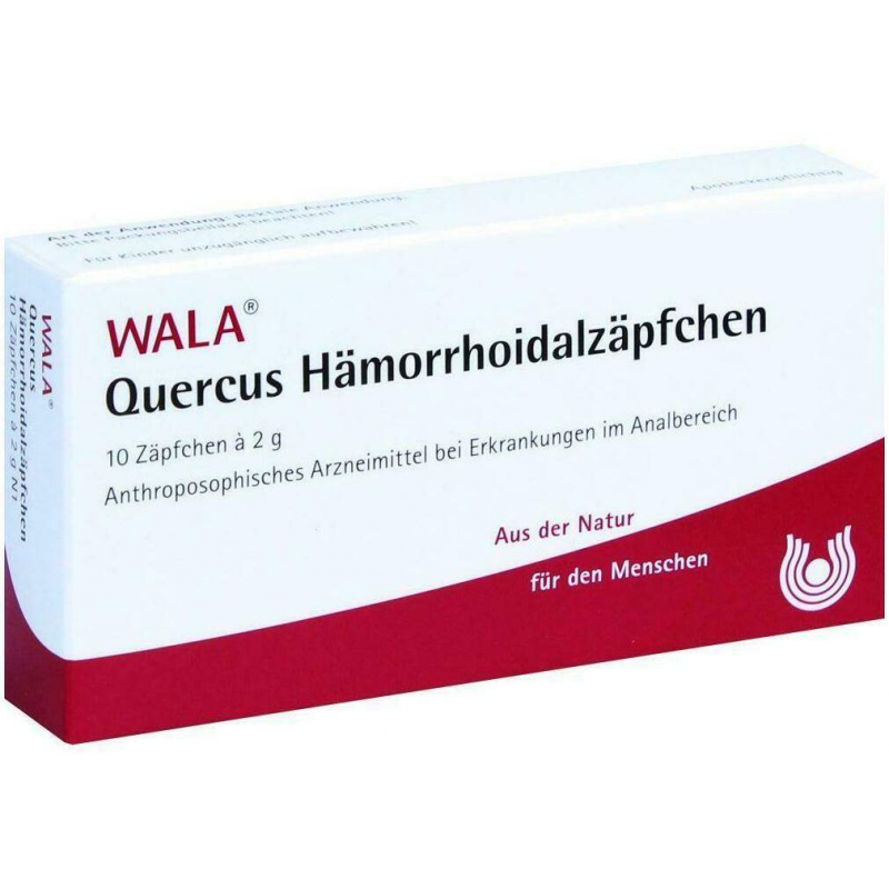 WALA Quercus Hämorrhoidalzäpfchen 10 x 2 g Suppositorien