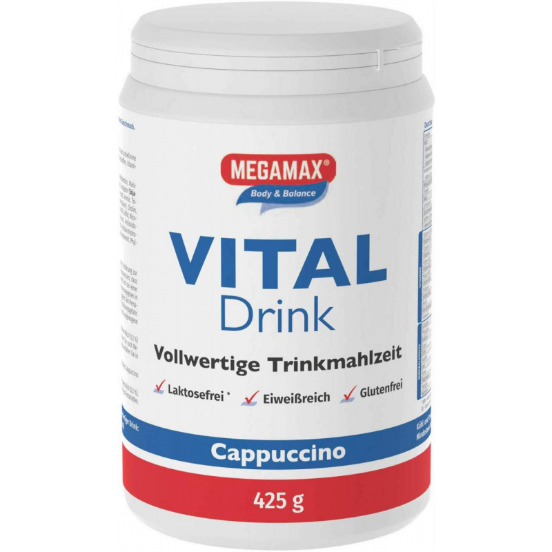 Megamax Vital Drink Cappuccino Pulver 425g
