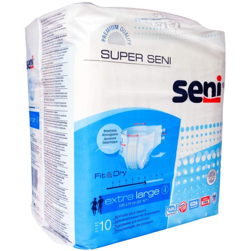 Super Seni Gr.4 Xl Inkontinenzhose Für Erwachsene 10 Stück