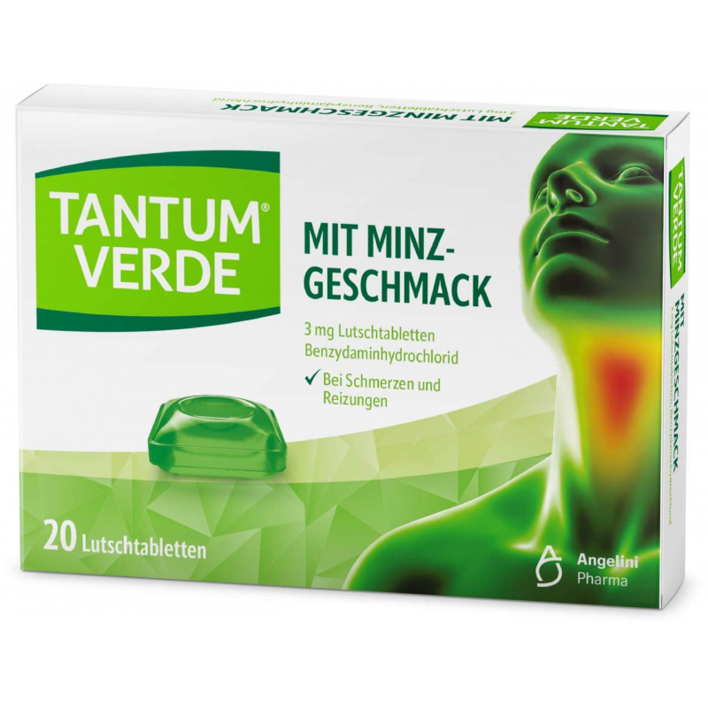 Tantum Verde 3 mg Minzgeschmack 20 Lutschtabletten