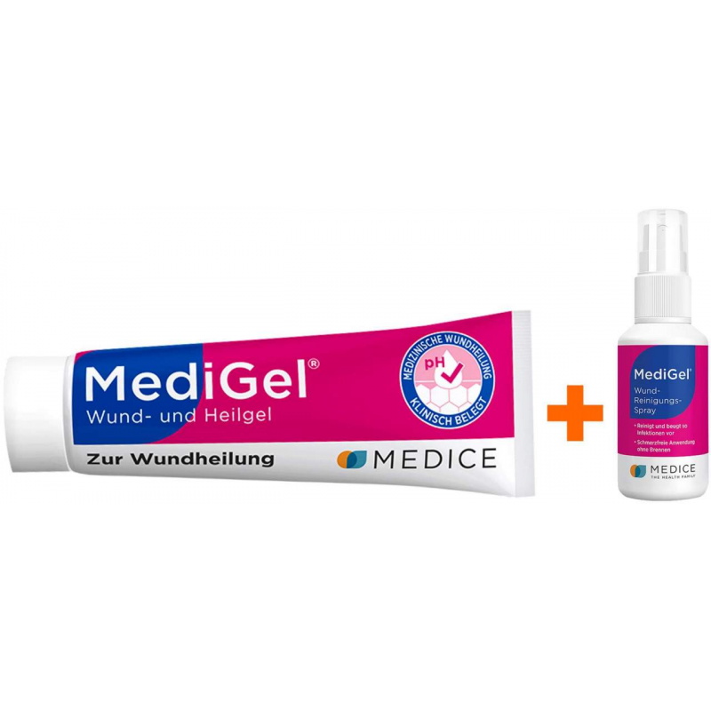 MediGel Schnelle Wundheilung 50 g + Wundreinigungsspray 50 ml