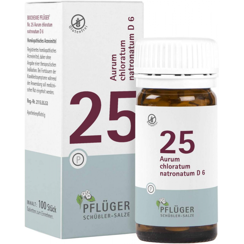 Biochemie Pflüger 25 Aurum Chloratum Natronatum D6 100 Tabletten