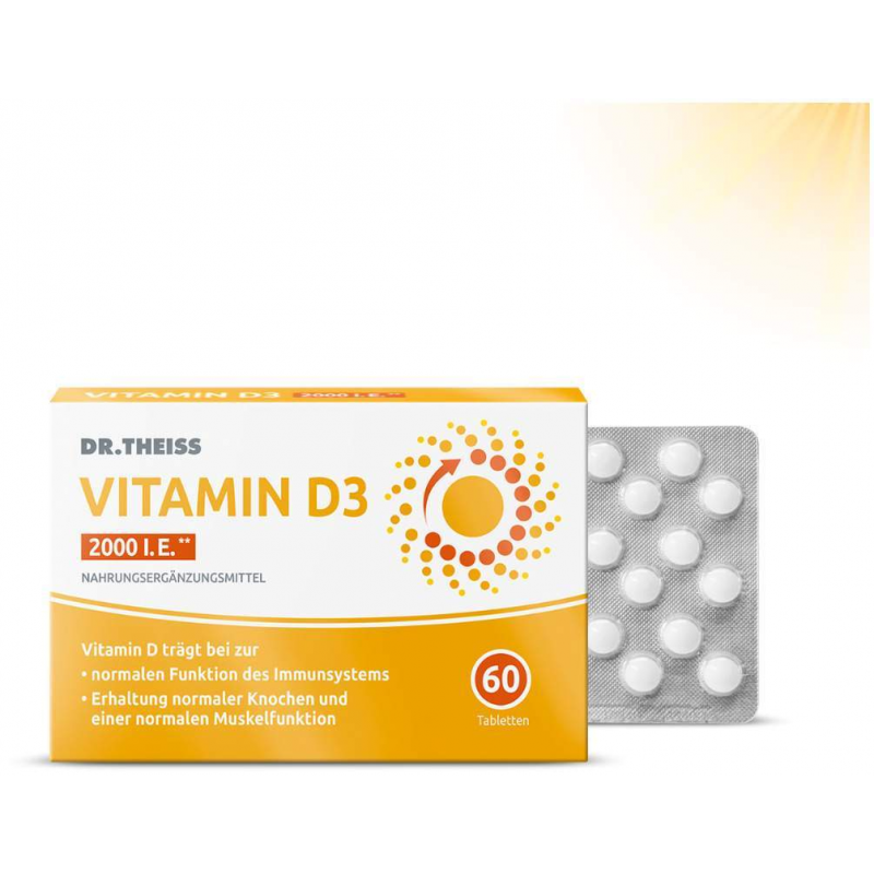 Dr.Theiss Vitamin D3 Tabletten 2000 I.E 60 Stück