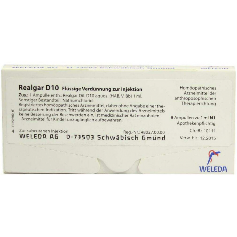 Weleda Realgar D10 8 X 1 ml Ampullen