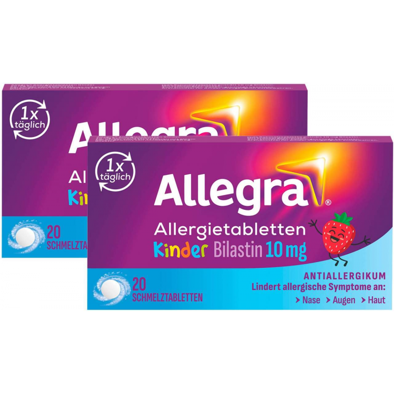 Allegra Allergietabletten Kinder 20 Stück + gratis 10 Pflaster