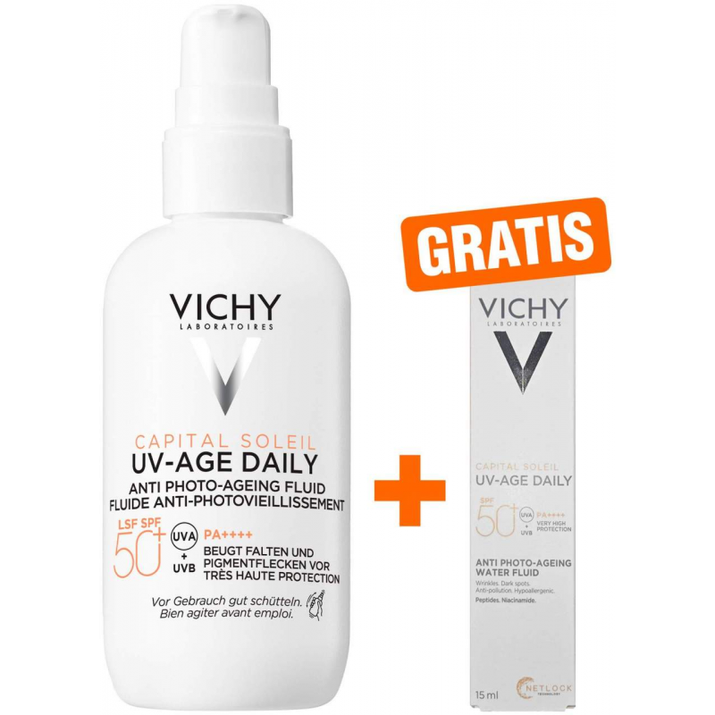Vichy Capital Soleil UV-Age daily LSF50 80 ml + gratis Vichy Capital Soleil UV-Age Daily LSF50+ 15 ml
