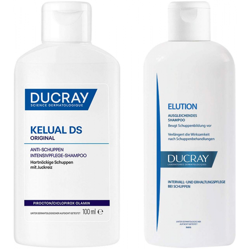 Ducray Kelual DS Anti-Schuppen Shampoo 100 ml + Elution ausgl. Shampoo 100 ml