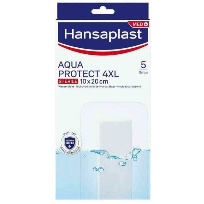 Hansaplast Aqua Protect 4XL 10 x 20 cm 5 Pflaster