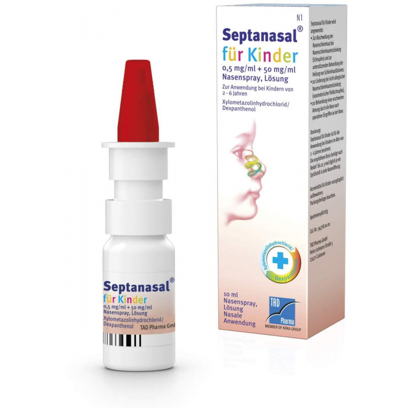 Septanasal Kinder 0,5 mg Je ml + 50 mg Je ml 10 ml