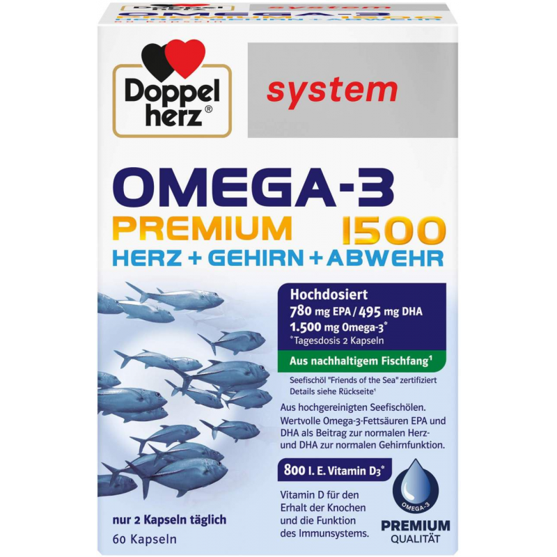 Doppelherz System Omega-3 Premium 1500 60 Kapseln