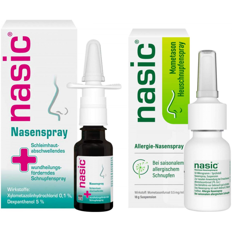 Nasic Nasenspray 15ml + Nasic Mometason Heuschnupfenspray 18 g