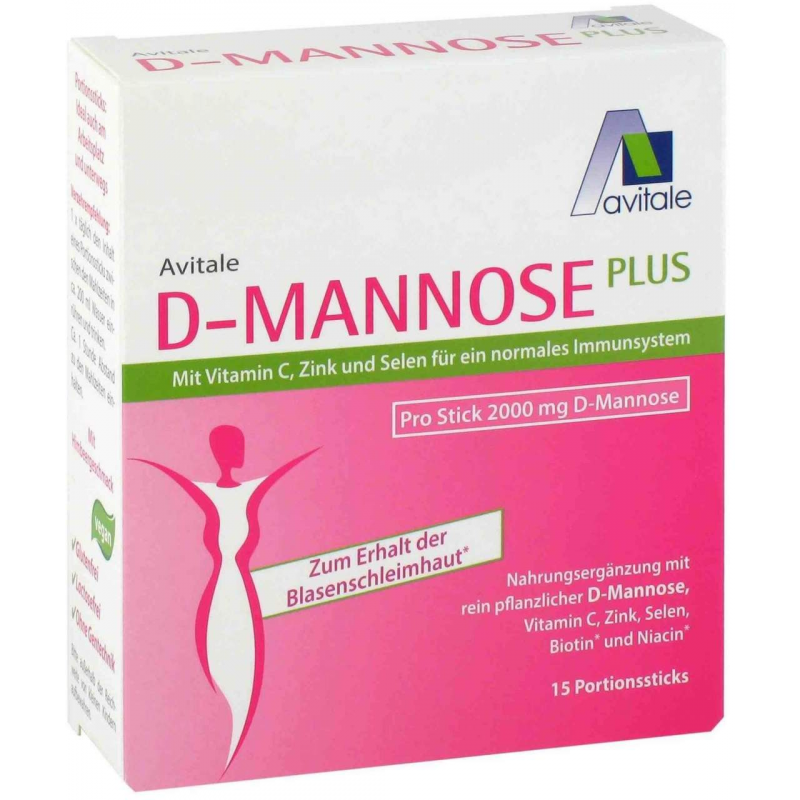 D-Mannose Plus 2000 mg 15 x 2.47 g Pulversticks