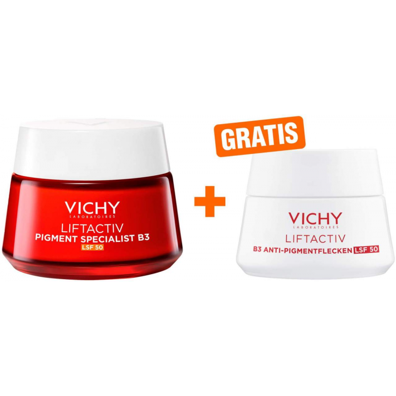 Vichy Liftactiv B3 Anti-Pigmentflecken LSF 50 Creme 50 ml + gratis Vichy Liftactiv B3 Anti-Pigmentflecken LSF 50 15 ml