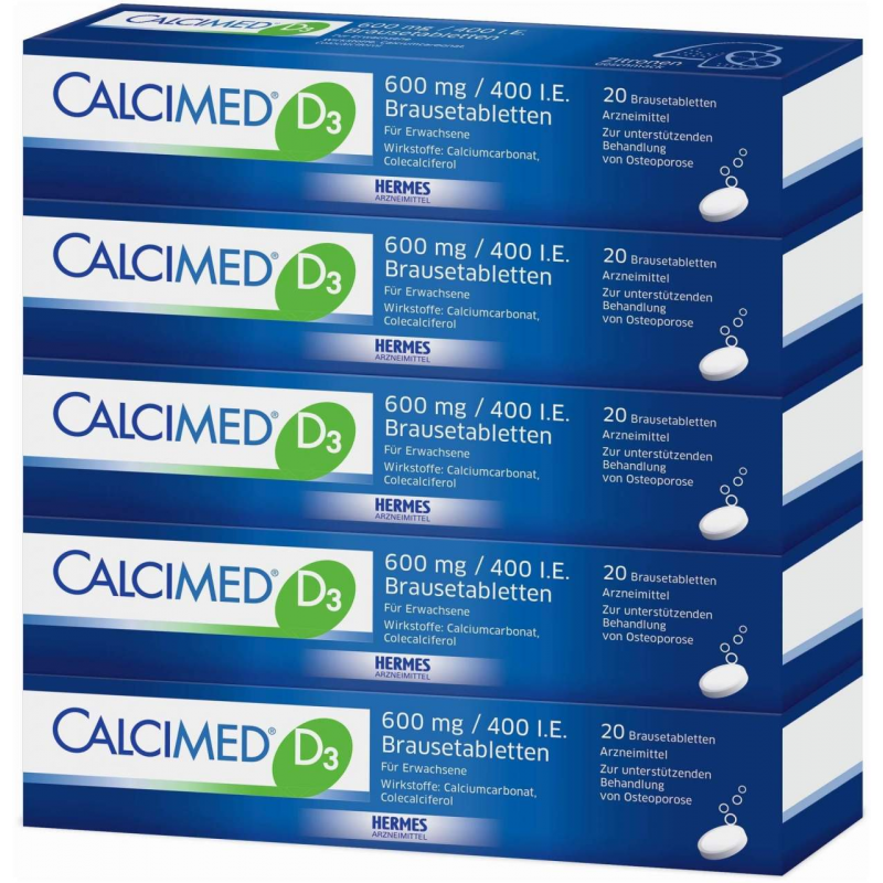 Calcimed D3 600 mg 400 I.E. 100 Brausetabletten
