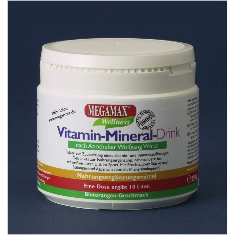 Megamax Vitamin-Mineral-Drink Orange 350g