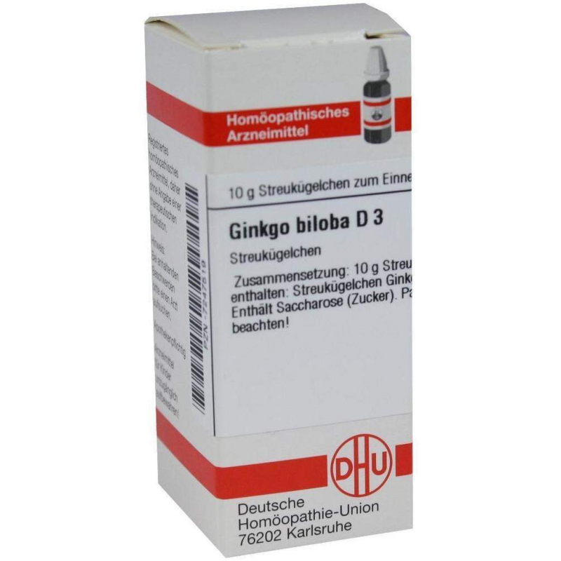 Dhu Ginkgo Biloba D3 10 G Globuli