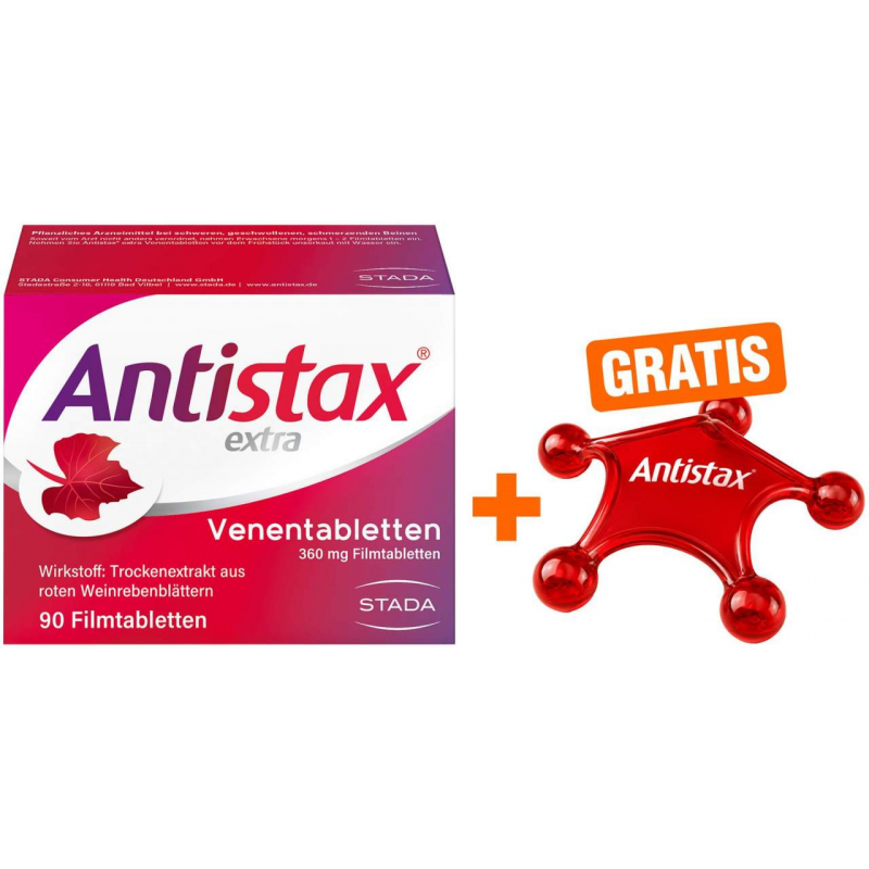 Antistax extra 90 Filmtabletten + gratis Massagestern