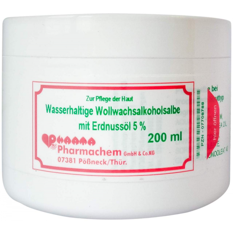 Wollwachsalkoholsalbe Wasserhaltig Mit Erdnussöl 5% 200 G Salbe
