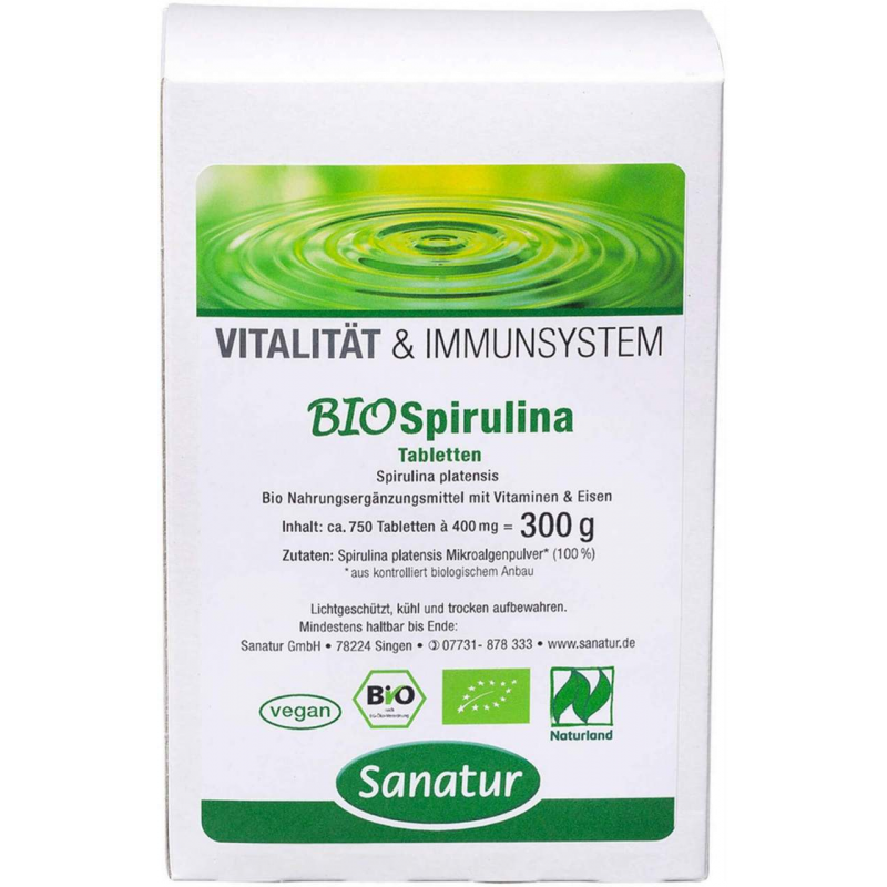 Spirulina Bio 750 Tabletten Nachfüllpacket