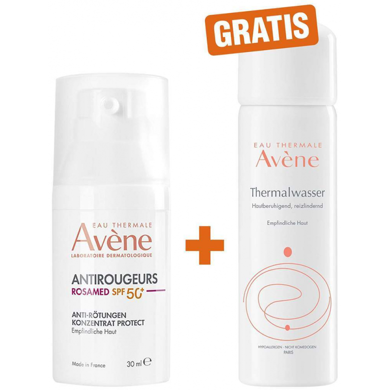 Avene Antirougeurs Rosamed Anti-Rötungen Protect SPF50 30 ml + gratis Avene Thermalwasser Spray 50 ml