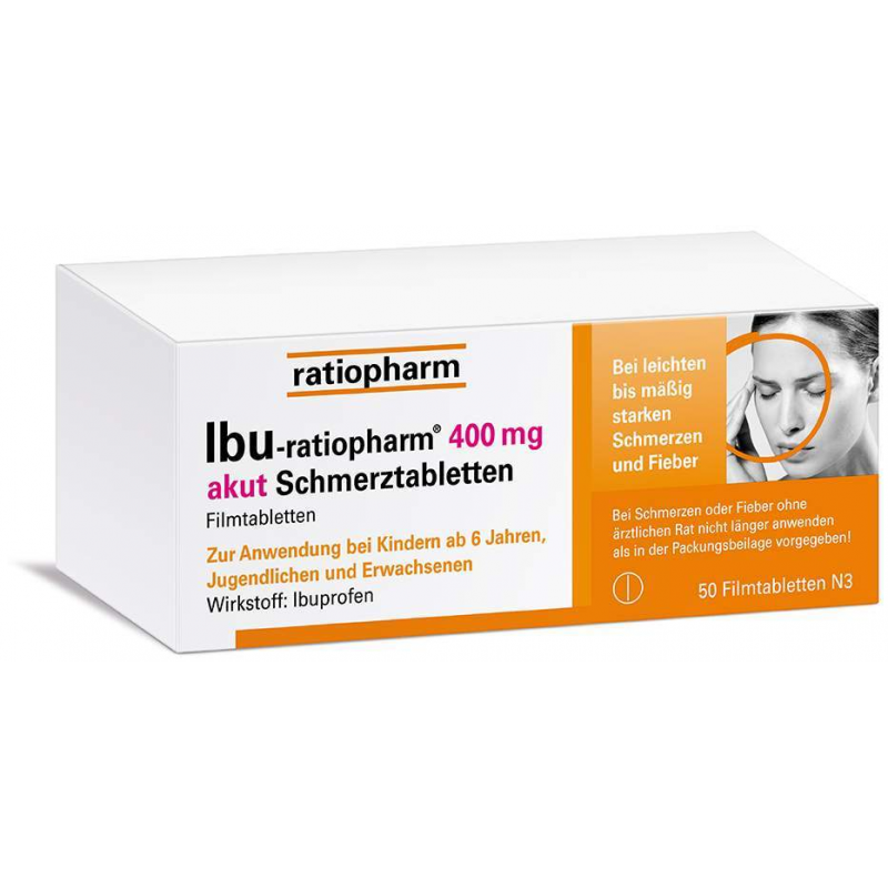Ibu ratiopharm 400 mg akut 50 Schmerztabletten