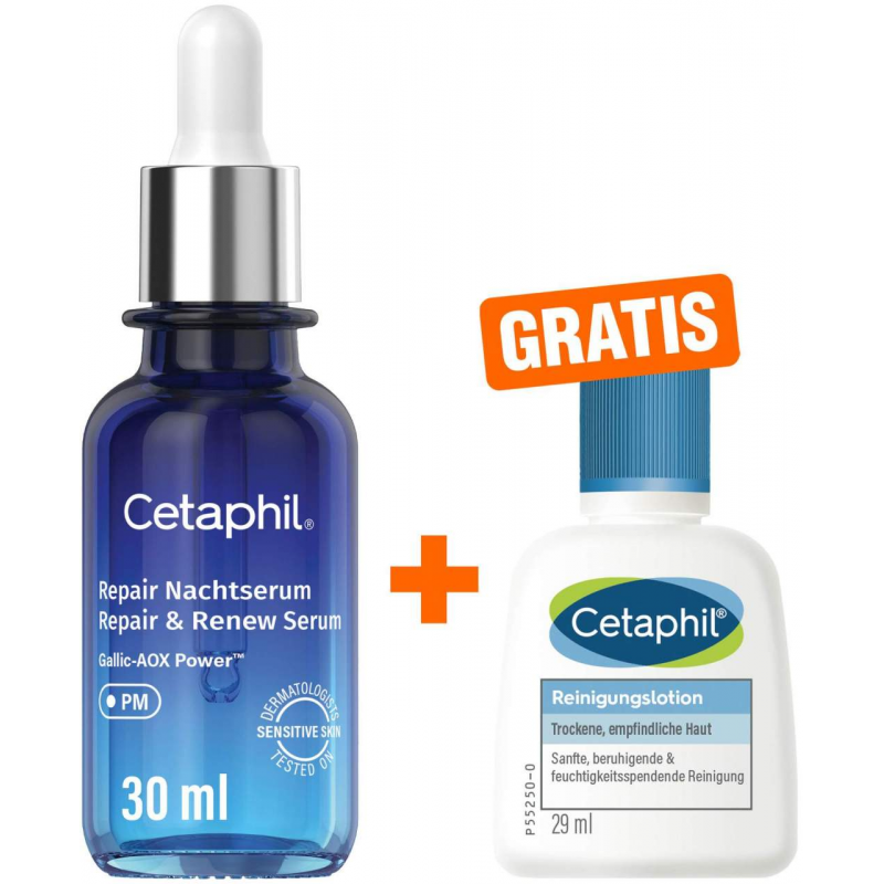 Cetaphil Repair Nachtserum 30 ml + gratis Cetaphil Reinigungungslotion 29 ml