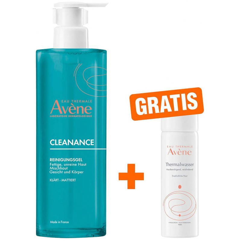 Avene Cleanance Reinigungsgel + gratis Thermalwasser Spray 50 ml