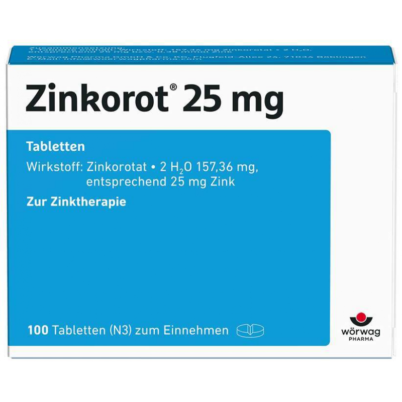 Zinkorot 25 mg 100 Tabletten