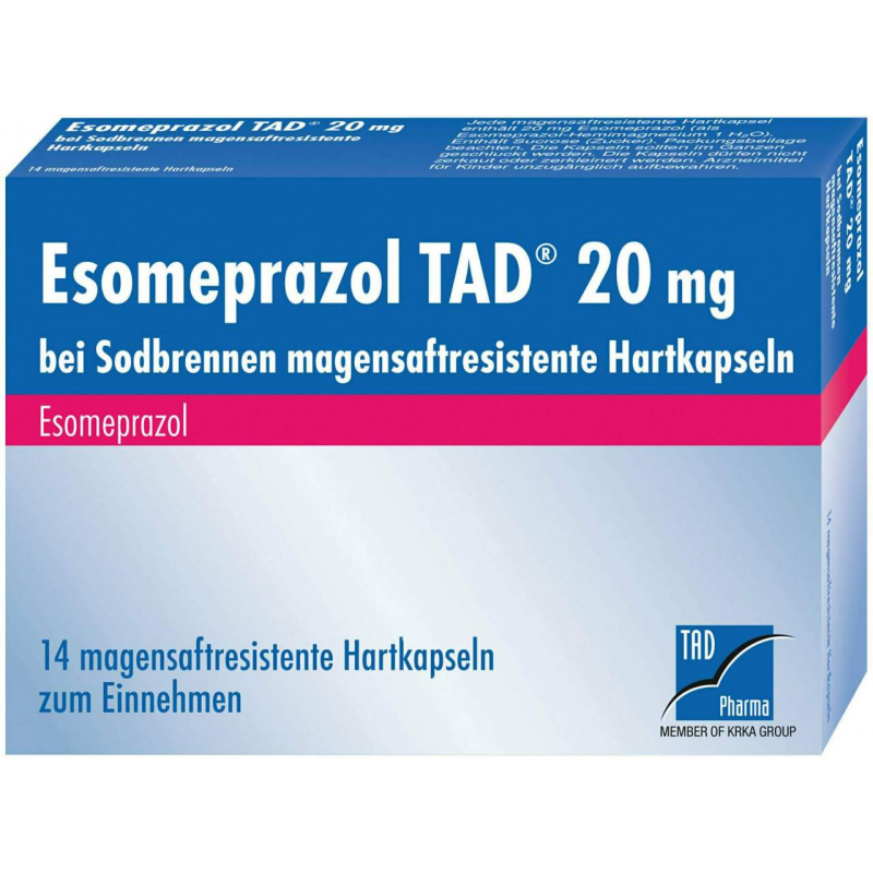 Esomeprazol Tad 20 mg 14 Magensaftresistente Kapseln