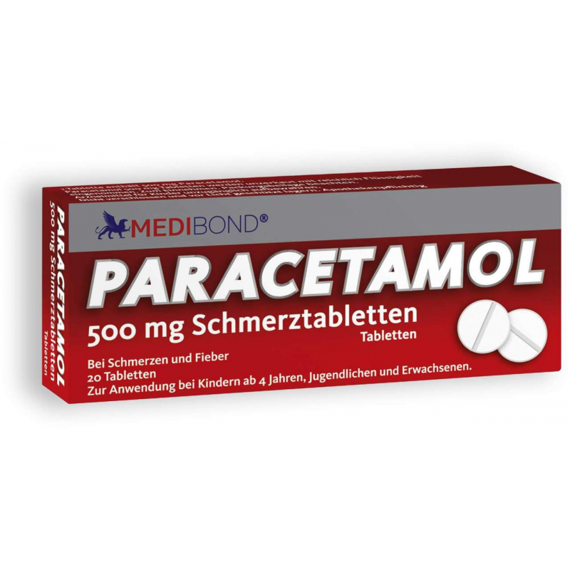 Paracetamol Medibond 500mg Schmerztabletten 20 Stück