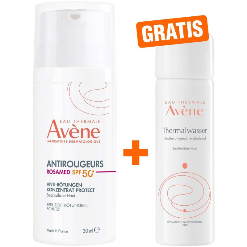 Avene Antirougeurs Rosamed Anti-Rötungen Protect SPF50 30 ml + gratis Avene Thermalwasser Spray 50 ml